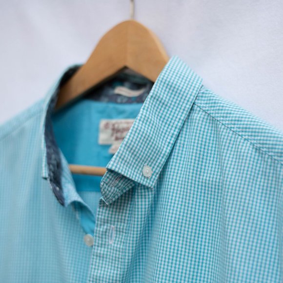 Penguin Men’s  Button Down Short Sleeve Shirt Heritage Slim Fit Size X-Large - Picture 7 of 7